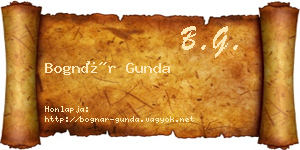 Bognár Gunda névjegykártya